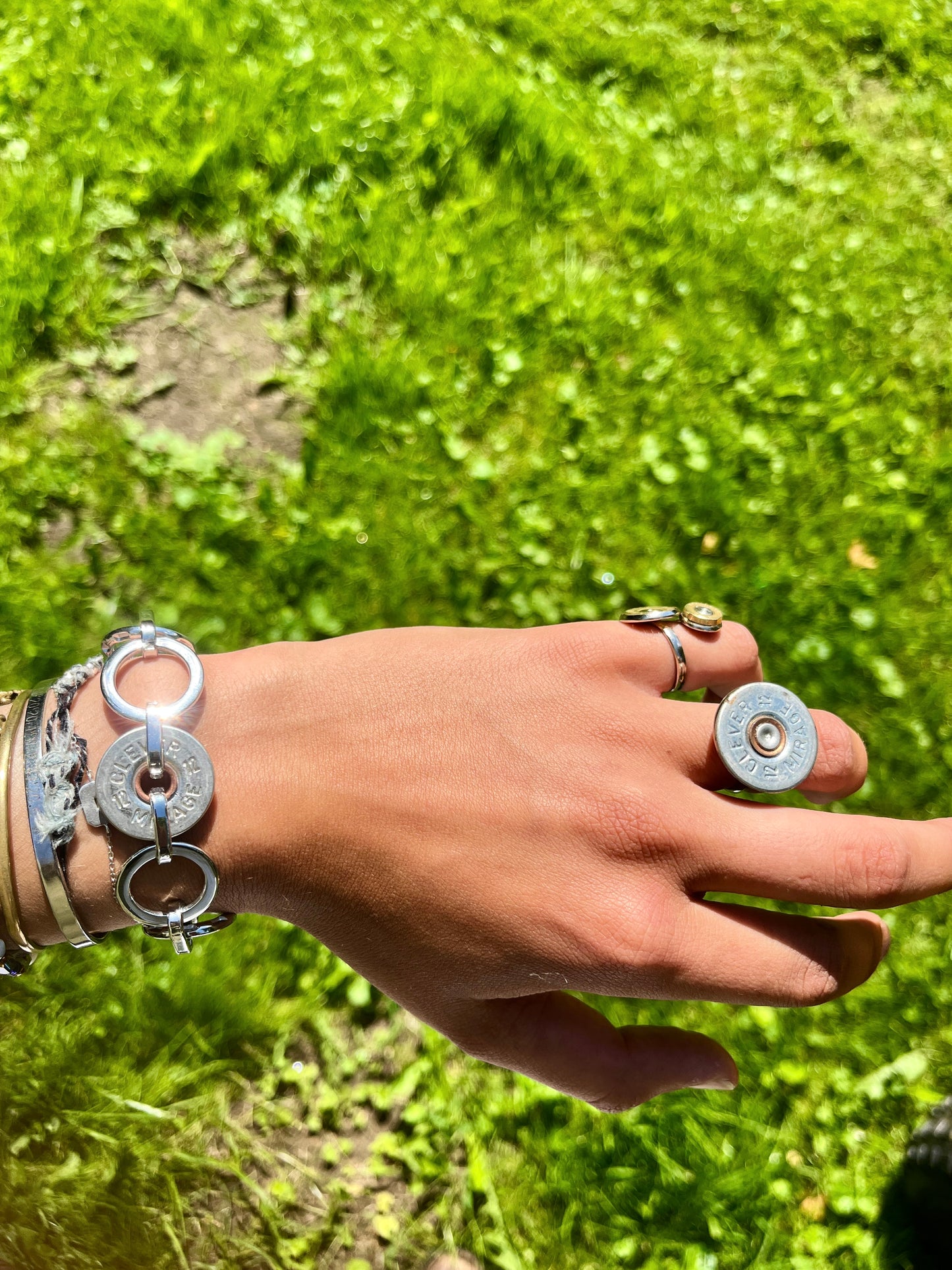 Schrot Ring Silber