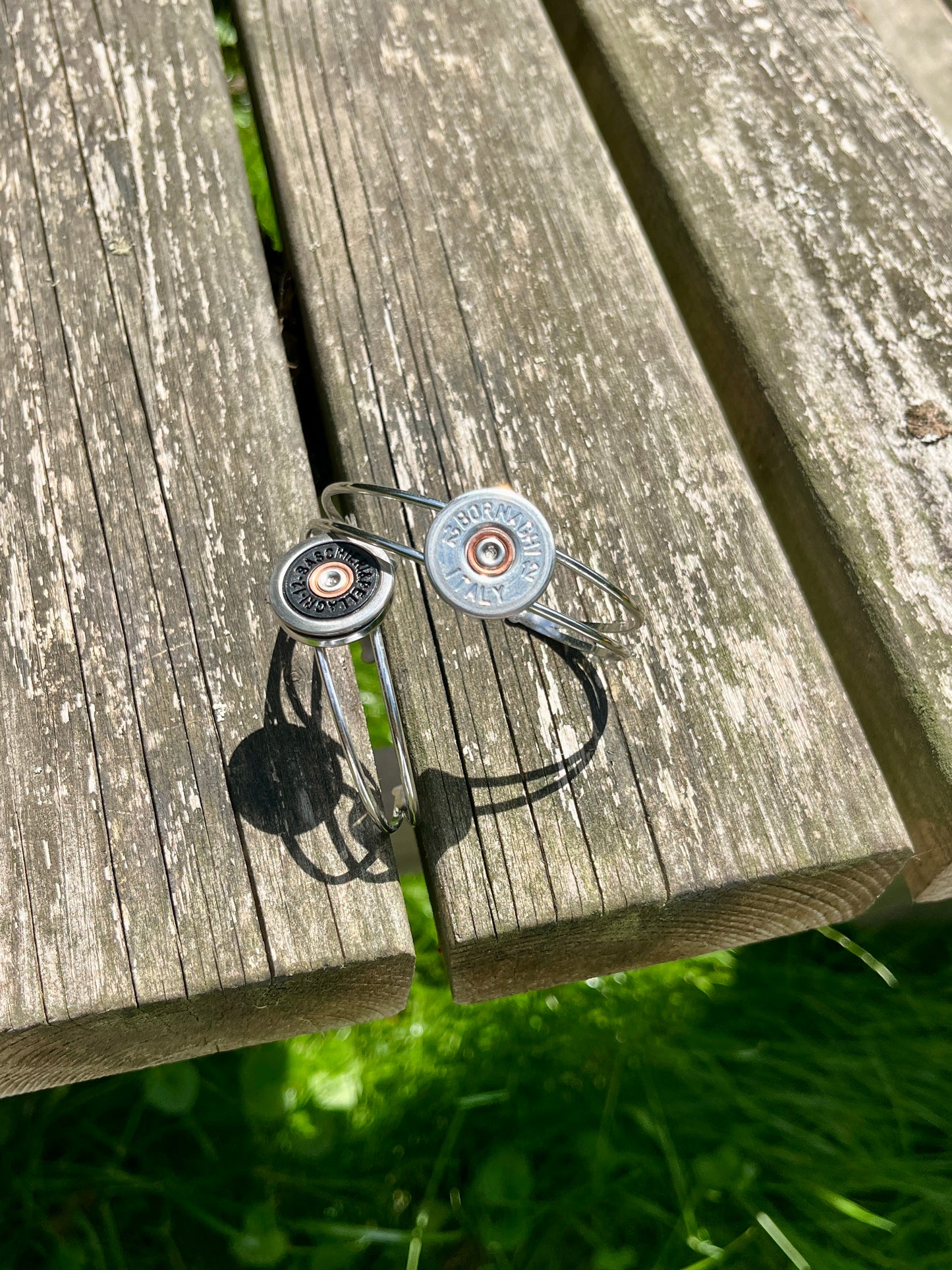 Silver 12 o'clock shotgun ring