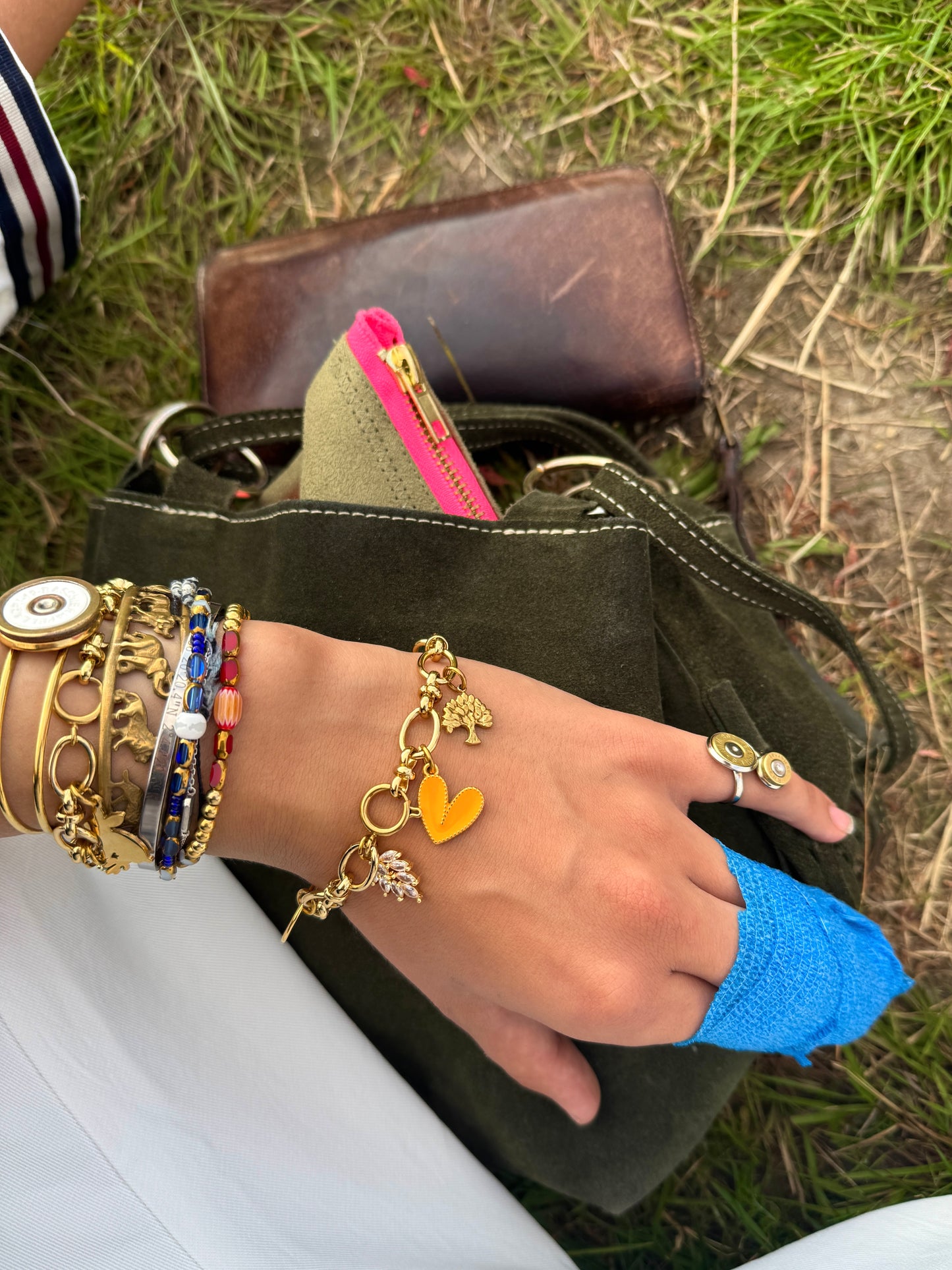 Charm-Bracelet "Orange Hunter"