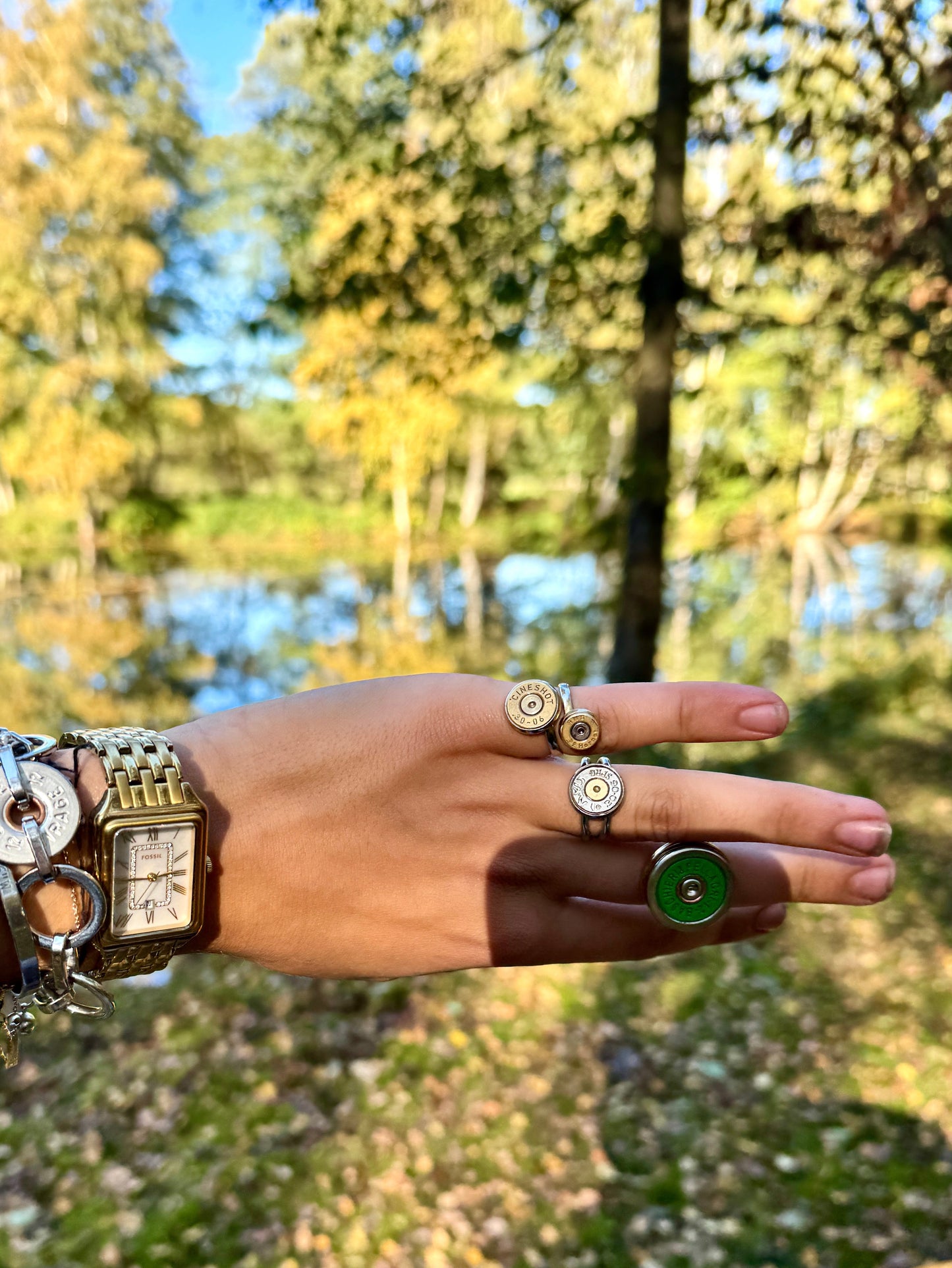 Kleiner Patronen Ring Silber