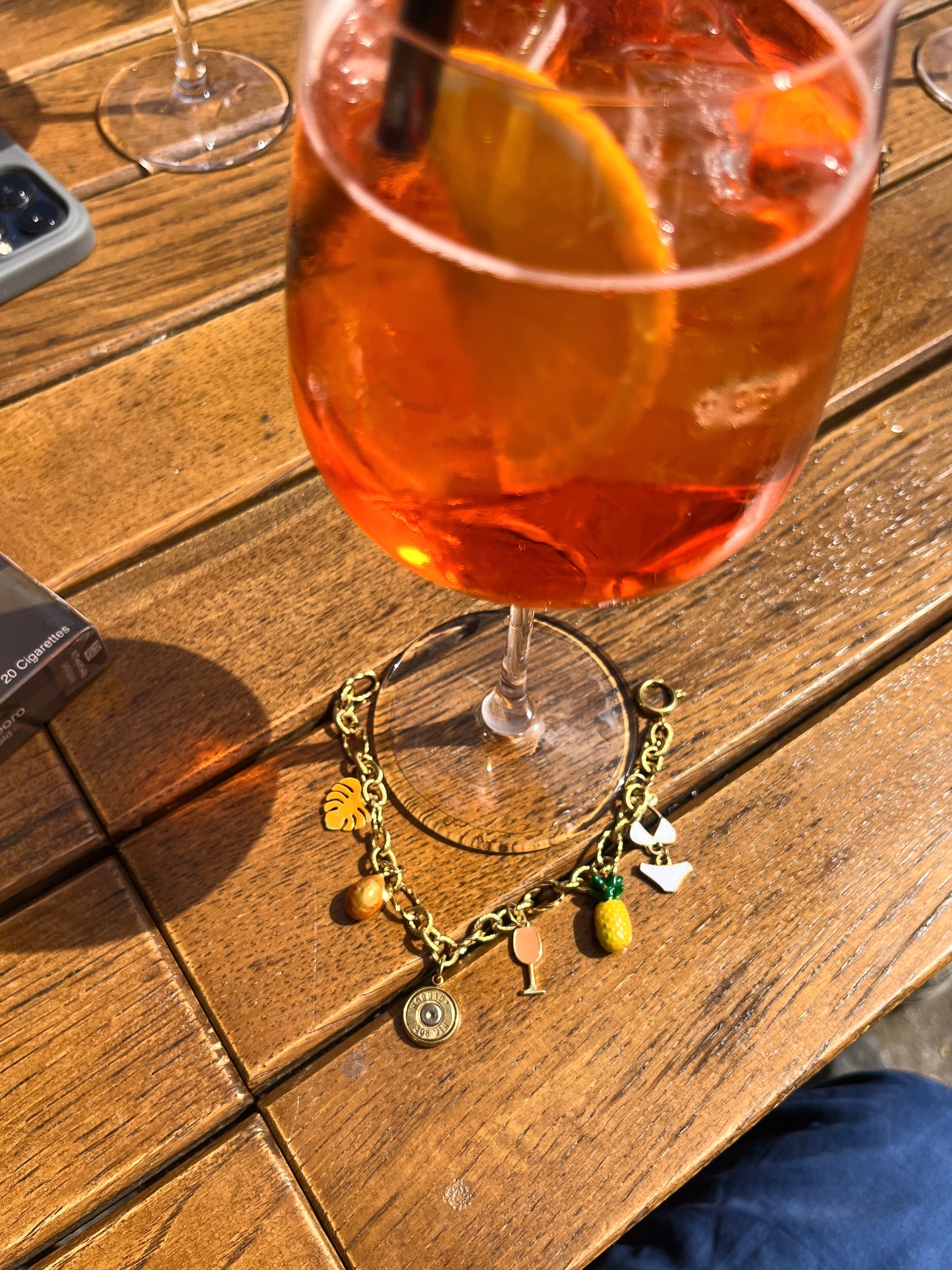 "Aperol" charm bracelet