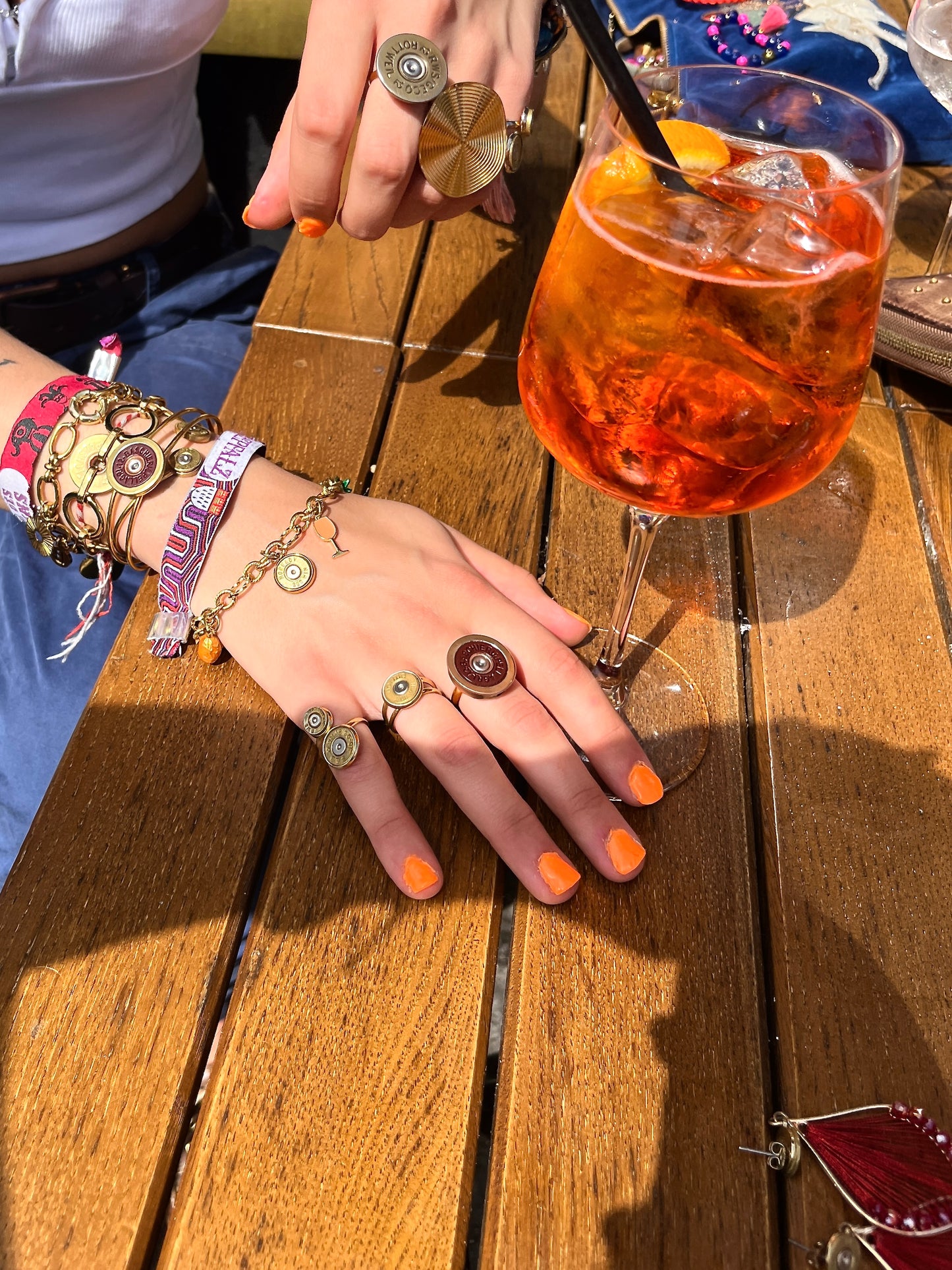 "Aperol" charm bracelet