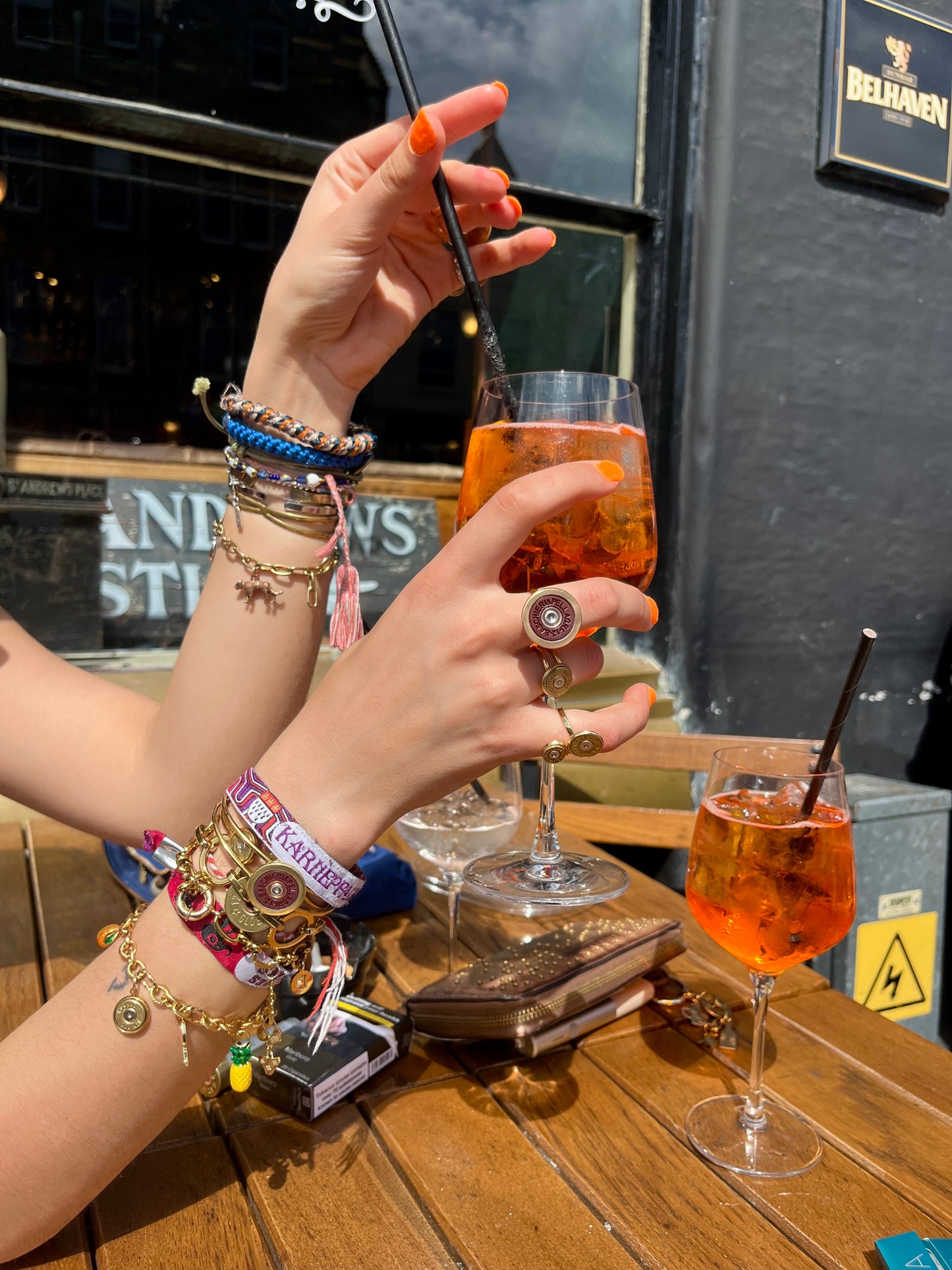 "Aperol" charm bracelet