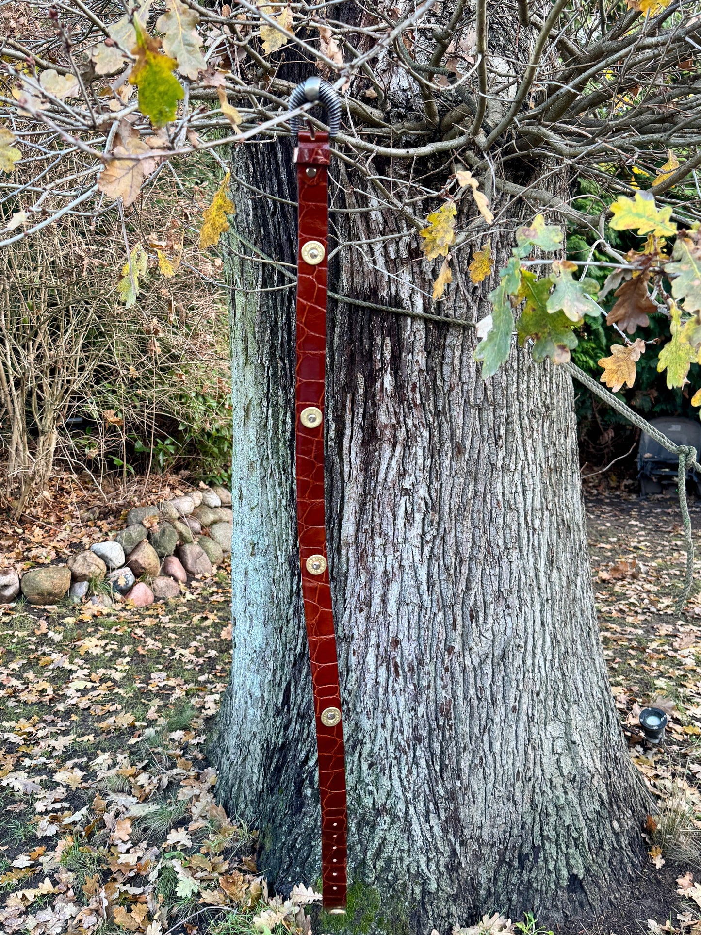 Ledergürtel mit Croco Optik