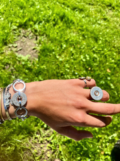 Schrot Ring Silber