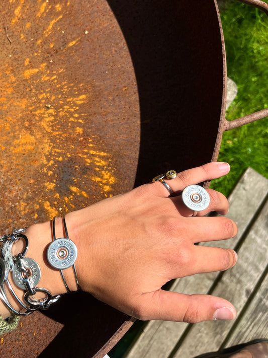 Schrot Ring Silber