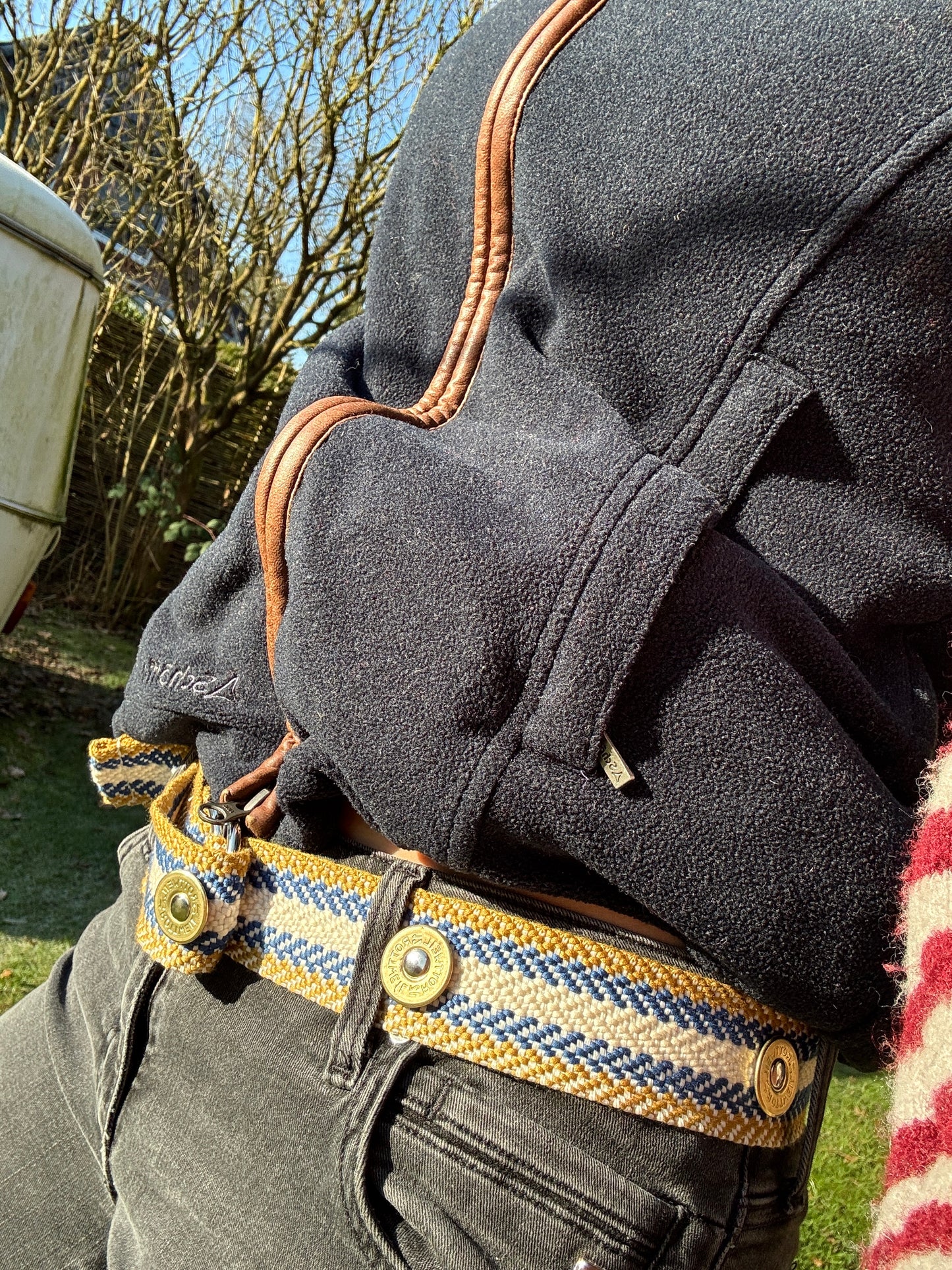 Patronengürtel in Blau Weiß