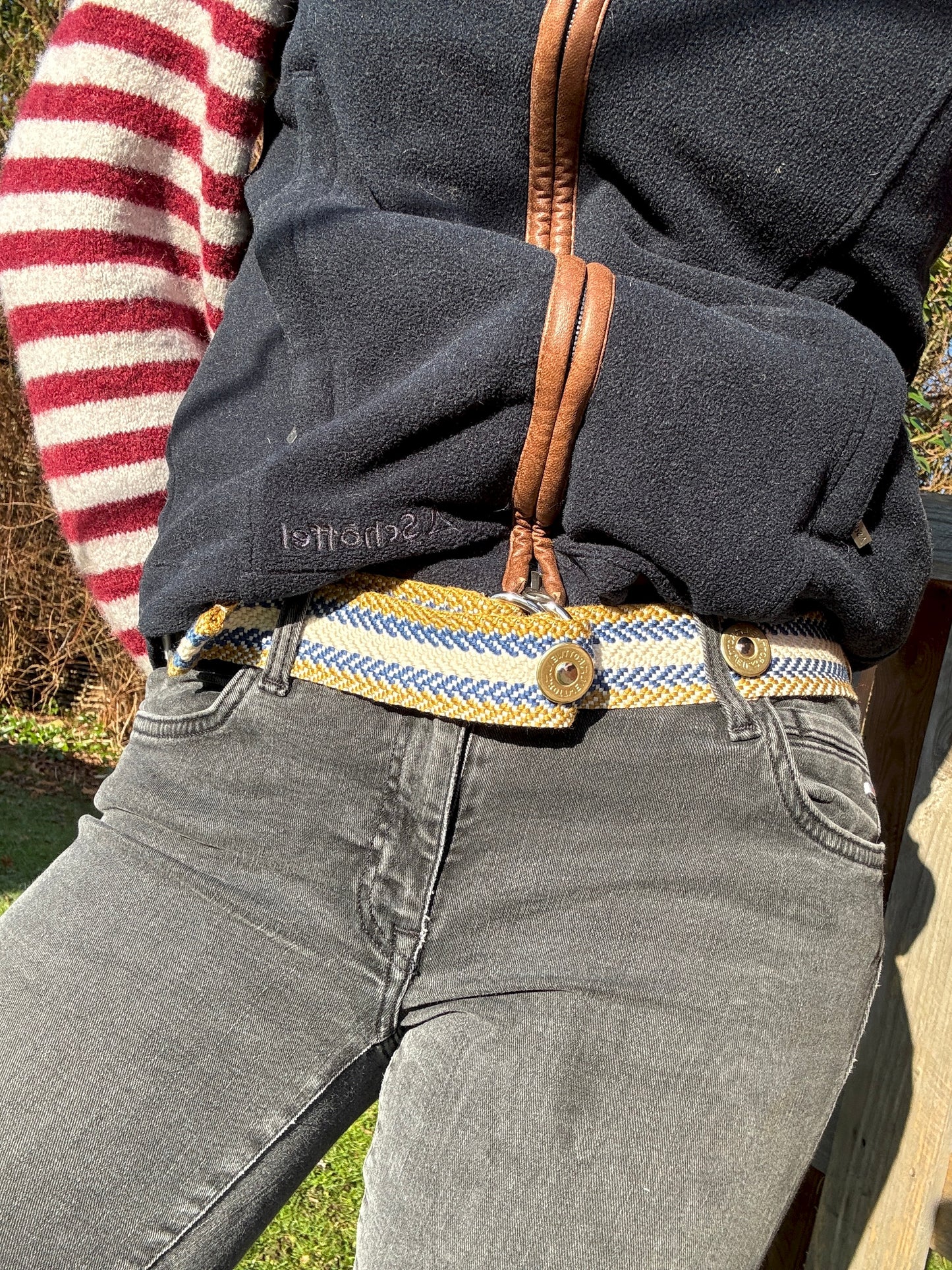 Patronengürtel in Blau Weiß