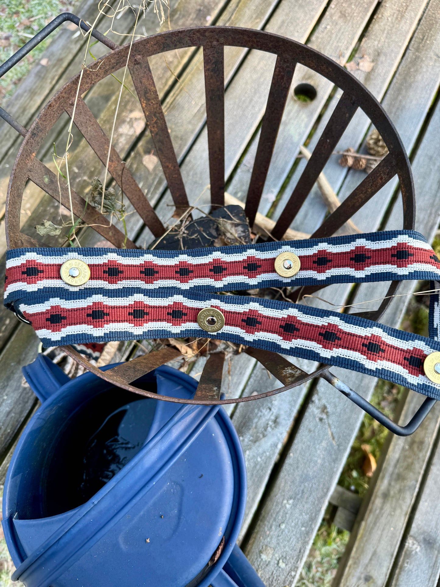 Patronengürtel Rot Navy