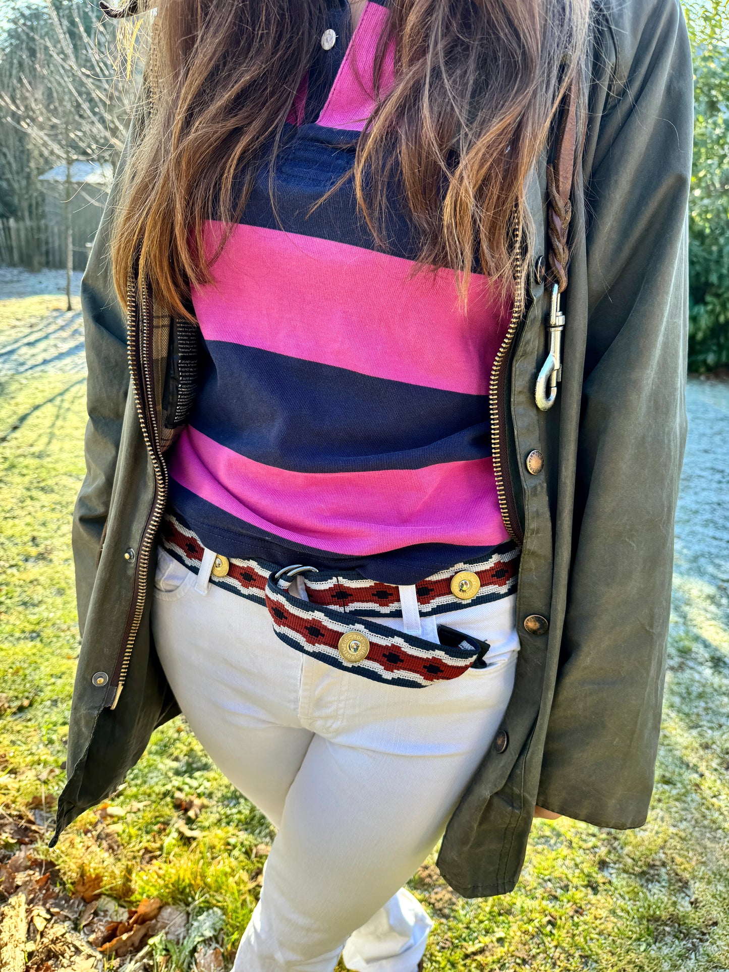 Patronengürtel Rot Navy