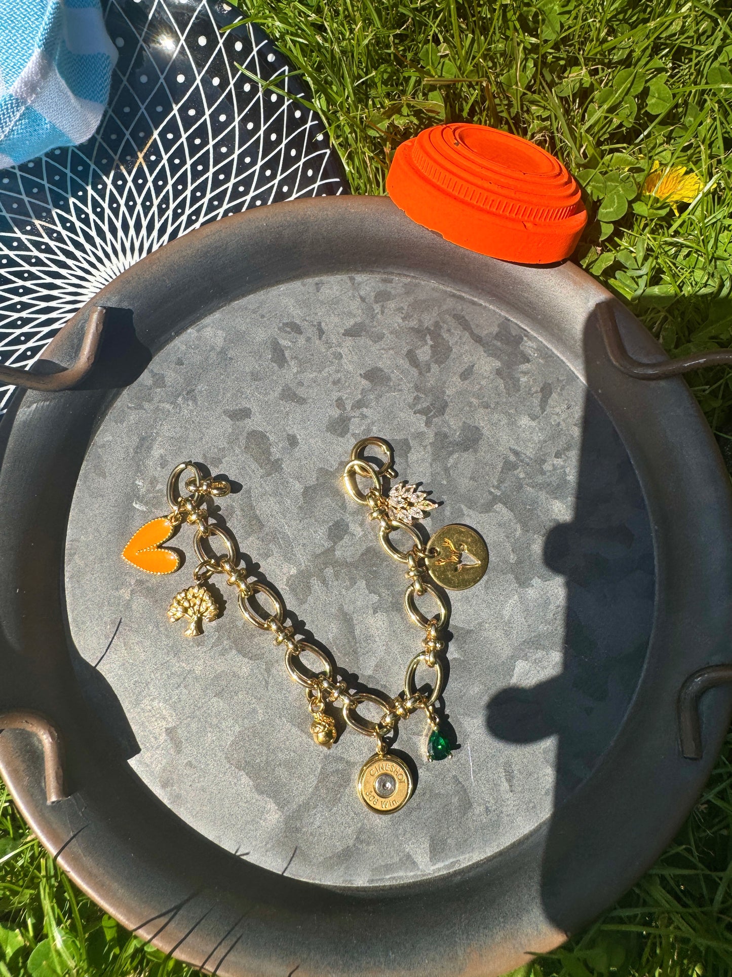 Charm-Bracelet "Orange Hunter"