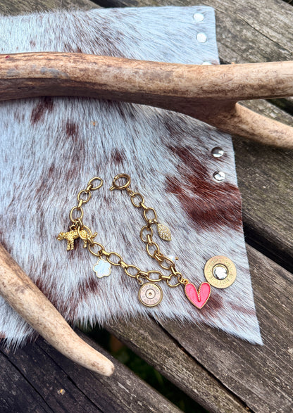 Charm-Bracelet "Pink Leo"