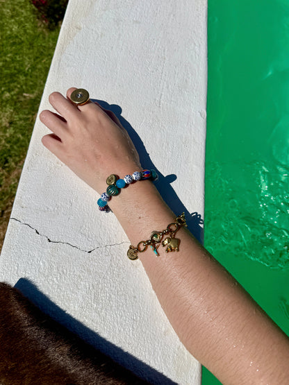 Charm-Bracelet "Blue Elephant"