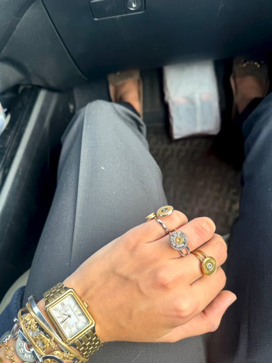 Kleiner Patronen Ring Silber