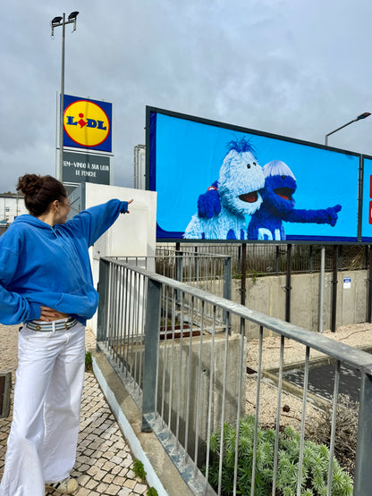 Patronengürtel in Blau Weiß