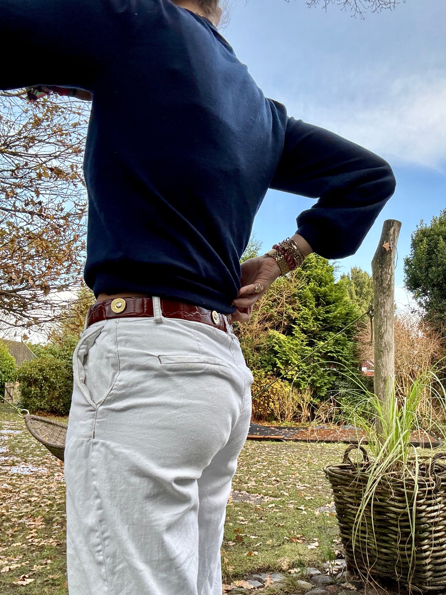 Ledergürtel mit Croco Optik