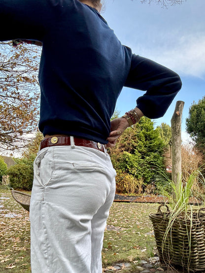 Ledergürtel mit Croco Optik