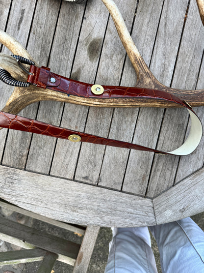 Ledergürtel mit Croco Optik